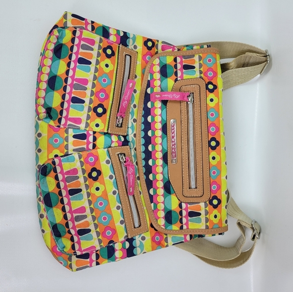 Lily Bloom Backpack Or Crossbody Vibrant Print Bag - Picture 2 of 9